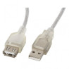 cavo lanberg usb 2.0 m/usb 2.0 f 1,8m bianco [ca-usbe-12cc-0018-tr]