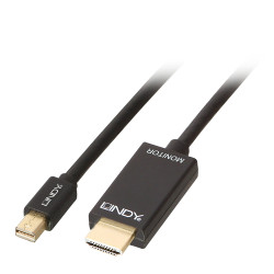 cavo lindy mini-displayport a hdmi 4k30 (dp: passiv) 1m [36926]