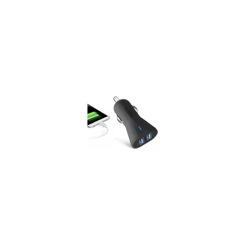 alimentatore da auto sbs con 2 uscite usb [tecr2usb24afast]