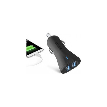 alimentatore da auto sbs con 2 uscite usb [tecr2usb24afast]