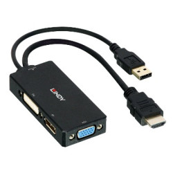 adattatore lindy hdmi a displayport/dvi/vga [38182]