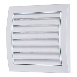 griglia aerazione quadra plastica abs bianca cm 19x19 fissaggio a