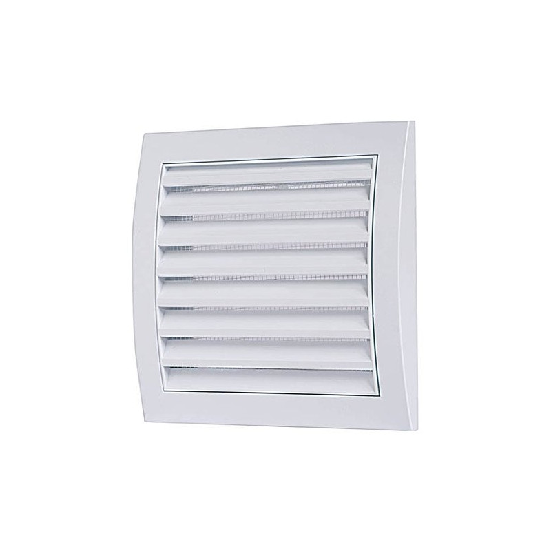 griglia aerazione quadra plastica abs bianca cm 19x19 fissaggio a