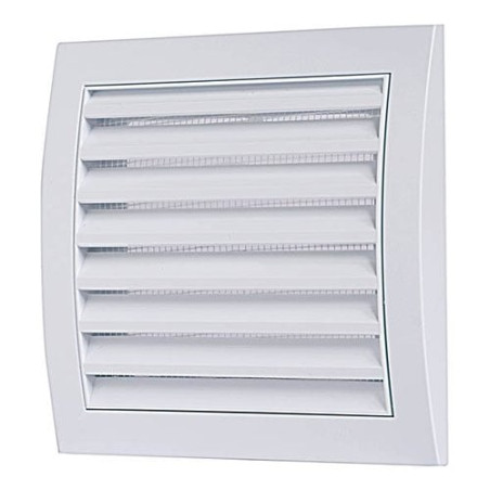 griglia aerazione quadra plastica abs bianca cm 19x19 fissaggio a
