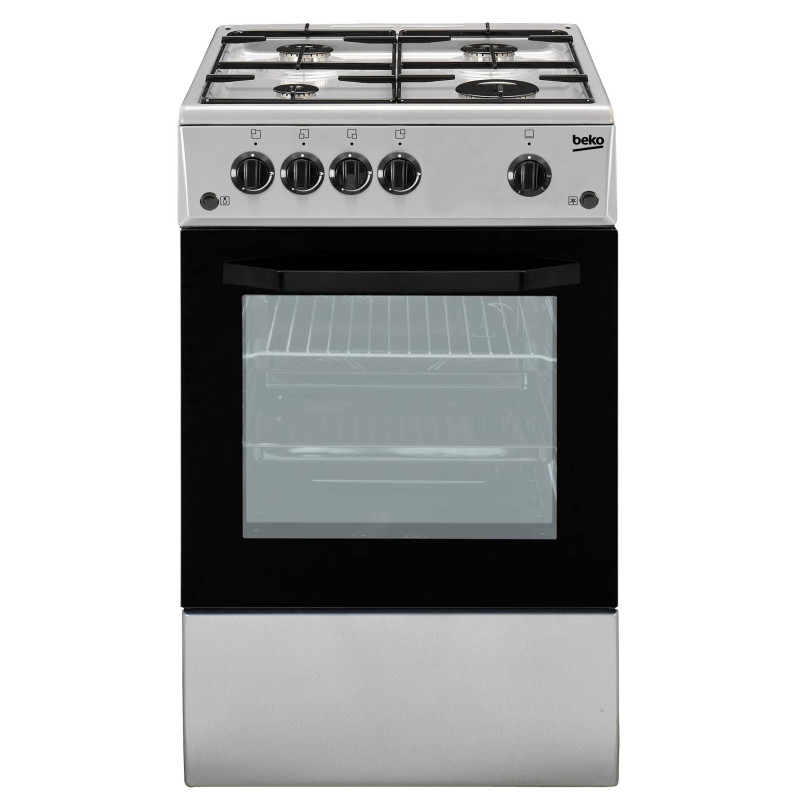 Cucina a gas beko css42014fs silv.50x50 4g forno elettrico