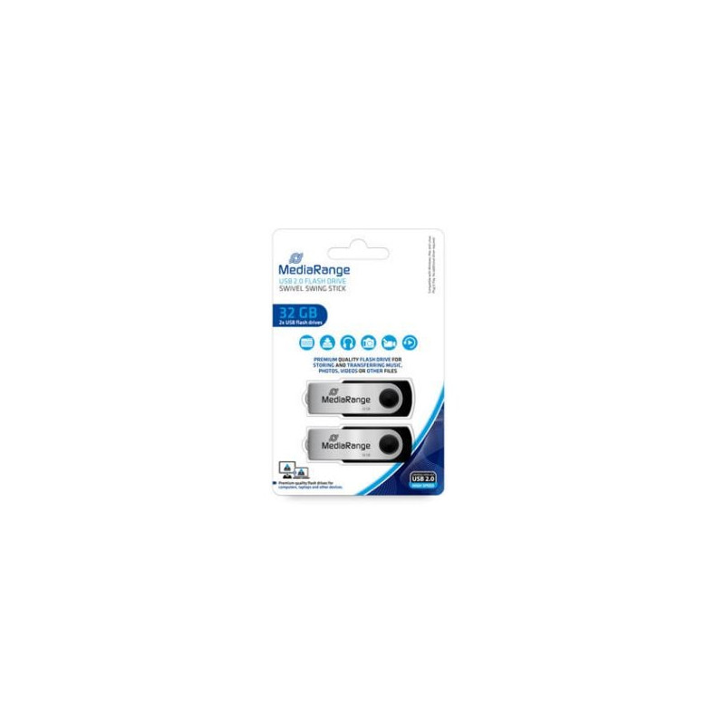 pen drive 32gb mediarange usb 2*32gb 2pz [mr911-2]