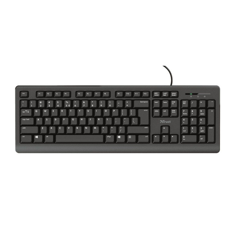 tastiera trust primo qwerty nero [23893]