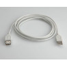 Cavo usb itb 2.0 tipo a m/f lunghezza 3mt bianco