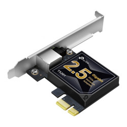 scheda di rete tp-link tx201 pcie 2.1 e rj45 nero/grigio [nktplp1ppe00001]