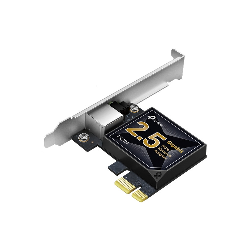 scheda di rete tp-link tx201 pcie 2.1 e rj45 nero/grigio [nktplp1ppe00001]