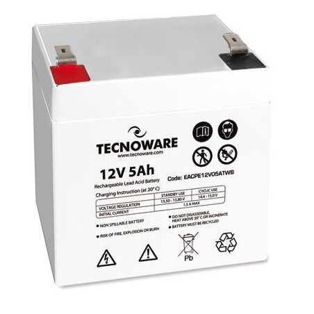 batteria tecnoware eacpe12v05atwb 12vdc 5ah ermetica al piombo per