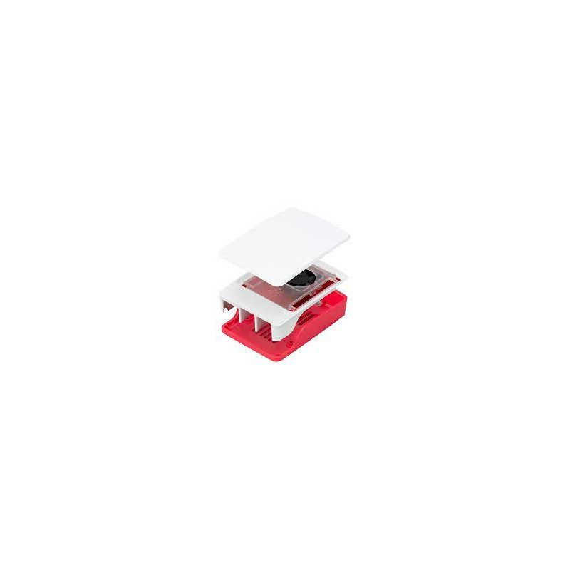 custodia raspberry ufficiale per raspberry pi 5 rosso/bianca [sc1159]