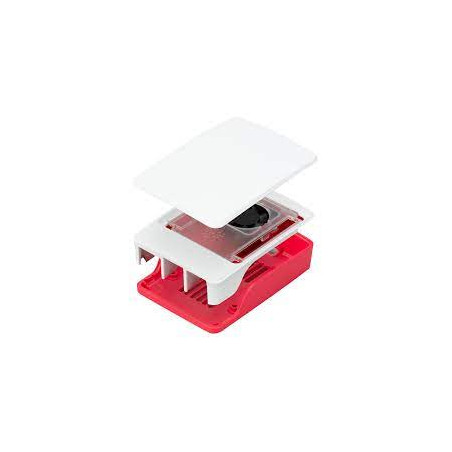 custodia raspberry ufficiale per raspberry pi 5 rosso/bianca [sc1159]