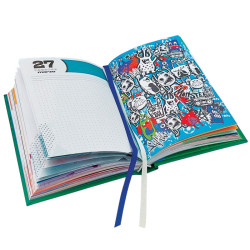 diario scolastico one color boy blasetti 13x18cm 12mesi 6colori assortiti