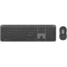 tastiera e mouse logitech mk950 per business wireless/bluetooth/grafite