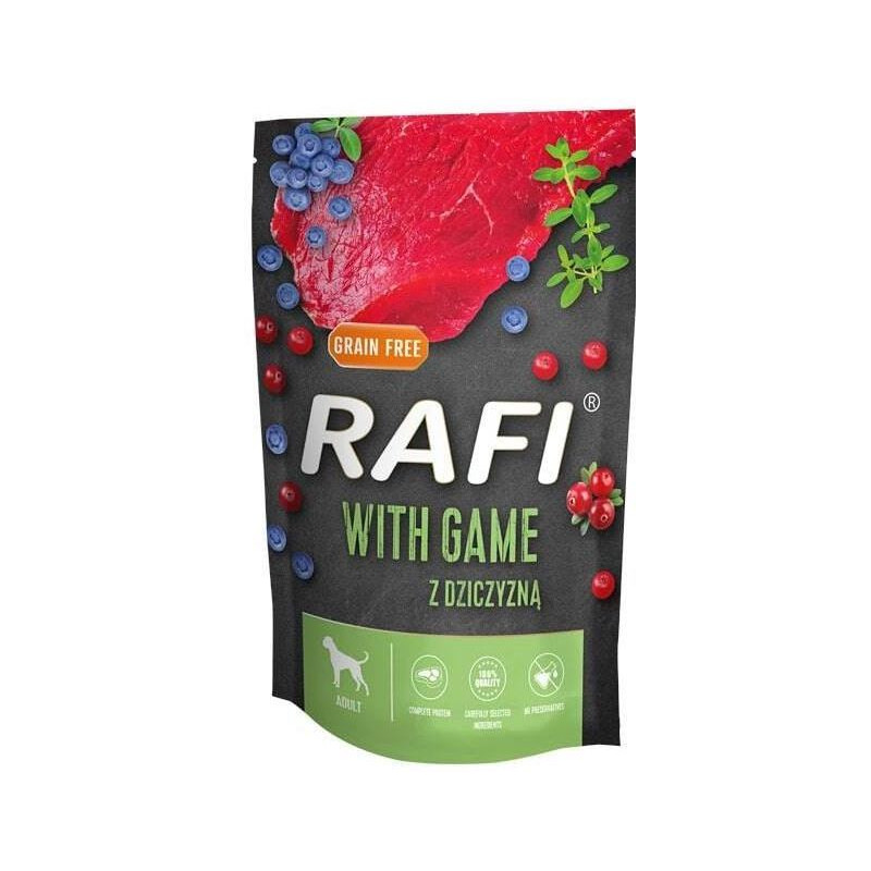 mangime umido dolina noteci rafi game carne di cervo per cani adulti