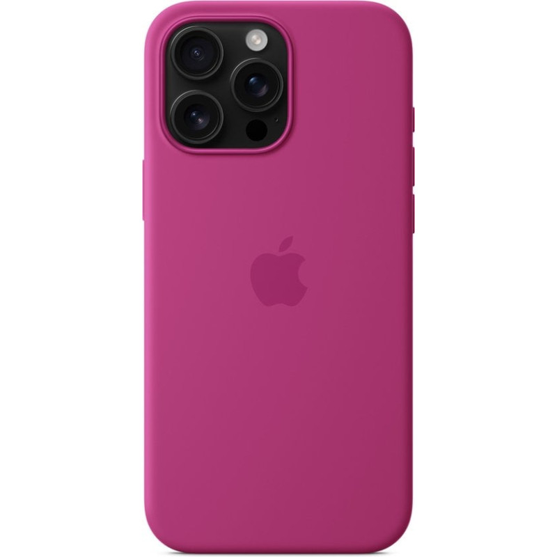custodia apple per iphone 16 pro max in silicone con magsafe fucsia