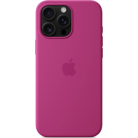 custodia apple per iphone 16 pro max in silicone con magsafe fucsia