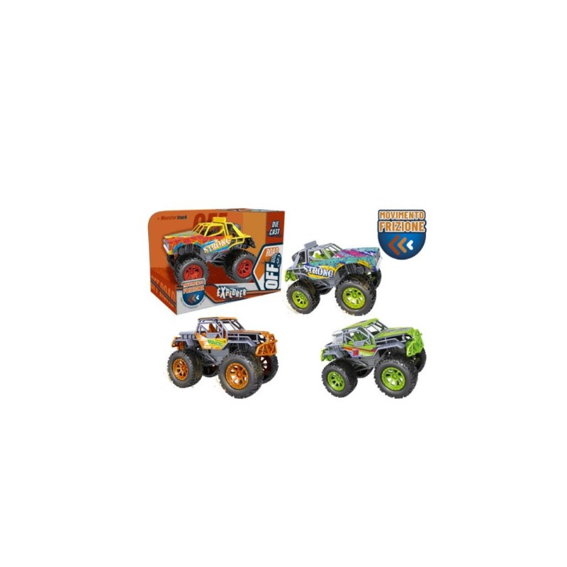 modellino globo monster truck explorer off road con frizione big