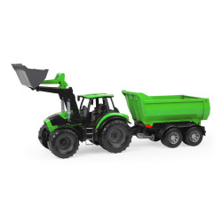 giocattolo lena worxx trattore deutz fahr agrotron 7250 + carrello