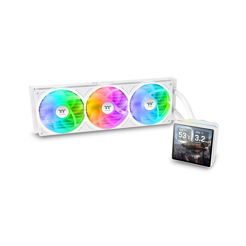 dissipatore cpu a liquido thermaltake th360 v3 ultra argb 360mm bianco