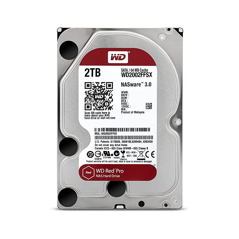 Hard disk 3,5 2tb western digital sata wd2002ffsx 7200rpm red pro