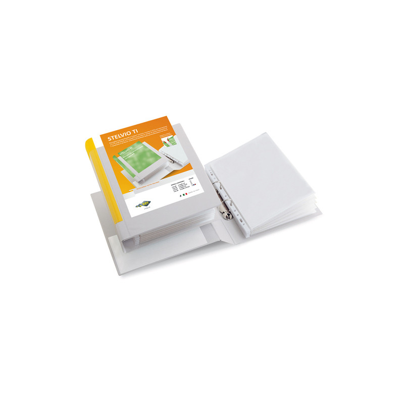 raccoglitore ad anelli sei rota stelvio 2r bianco dorso 40mm 22x30