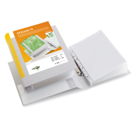 raccoglitore ad anelli sei rota stelvio 2r bianco dorso 40mm 22x30