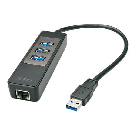 hub usb lindy 3.1 con adattatore ethernet [43176]