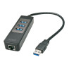 hub usb lindy 3.1 con adattatore ethernet [43176]
