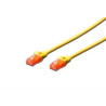 Cavo di rete digitus rj45 u/utp cat6 1.00m giallo protezione della