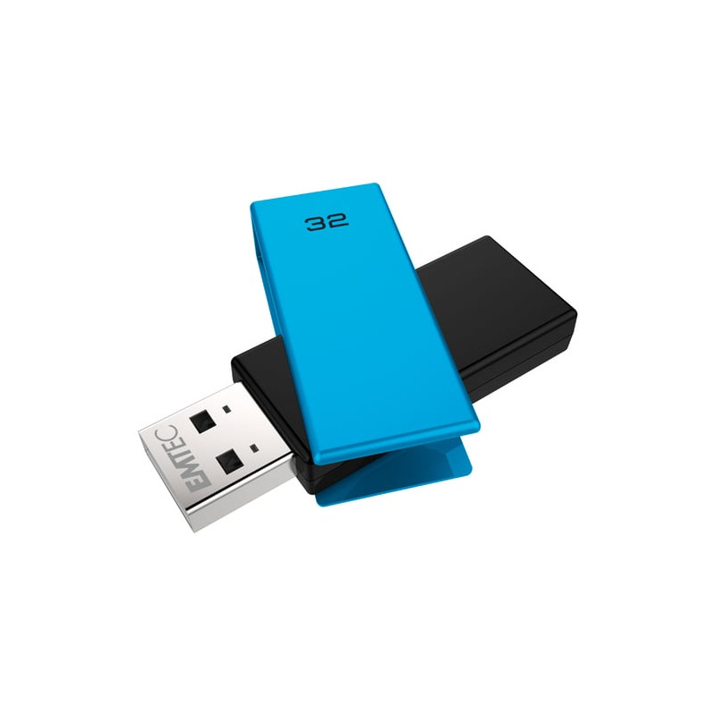pen drive 32gb emtec c350 brick 2.0 nero/blu [ecmmd32gc352]