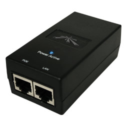 Poe injector ubiquiti 24vdc 12w, gigabit port [poe-24-12w-g]