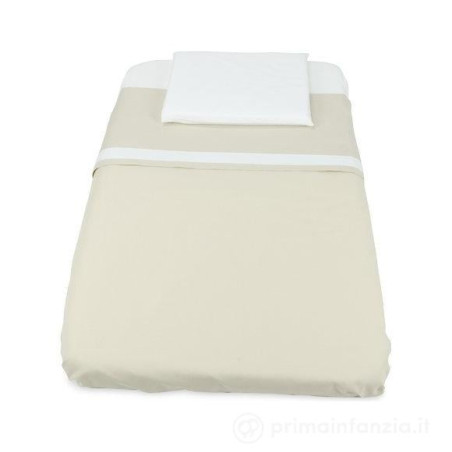 set lenzuola baby idea per culla 3 pezzi grigio chiaro