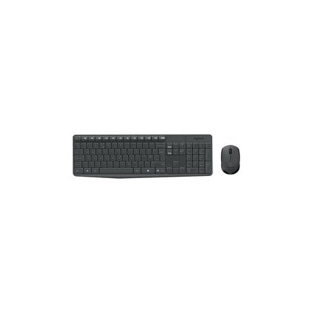 Kit tastiera e mouse logitech mk235 cordles grigio wireless