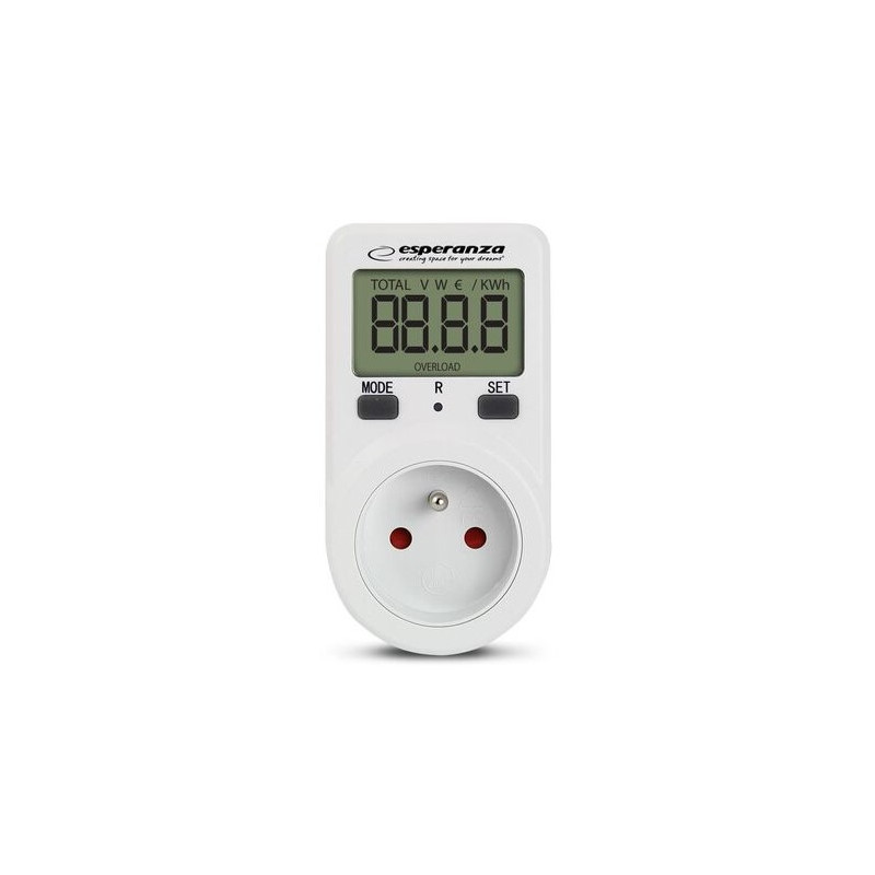 misuratore di consumo esperanza ela102 230v 3680w bianco [ela102]