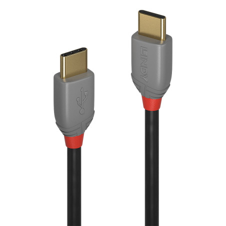 cavo usb lindy usb 2.0 tipo c 0.5m nero/grigio [36870]