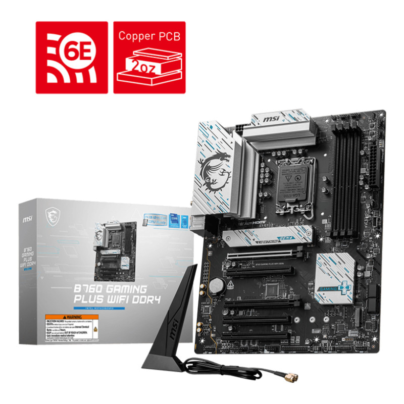 scheda madre msi b760 gaming plus atx 4xddr4 [7d98-043r]