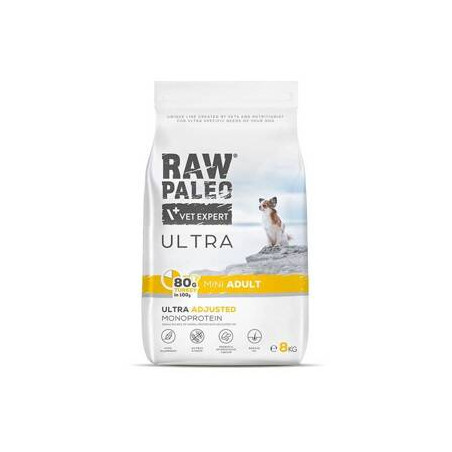 mangime secco vetexpert raw paleo ultra mini per cani adulti 8kg