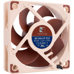ventola noctua nf-a6x15 flx 12v 60mm marrone [nf-a6x15 flx]