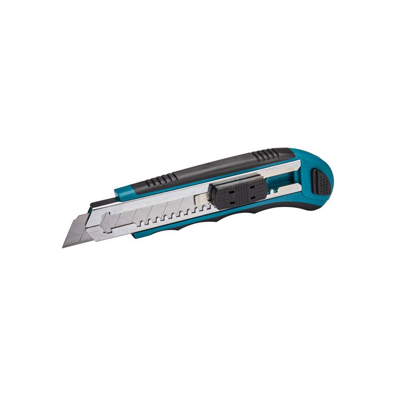 coltello a lama spezzabile makita d-65713 170mm con 8 lame blu/nero