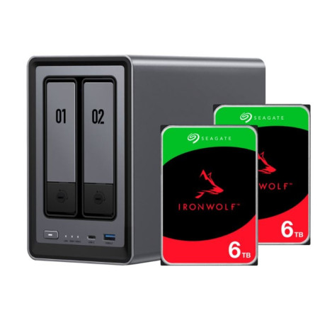 bundle ugreen dxp2800 2xhard disk seagate ironwolf 6tb [ugrsea-xp2]