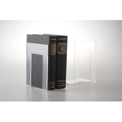 Reggilibri tecnostyl 2 pz. trasparente acrilico [acr003]