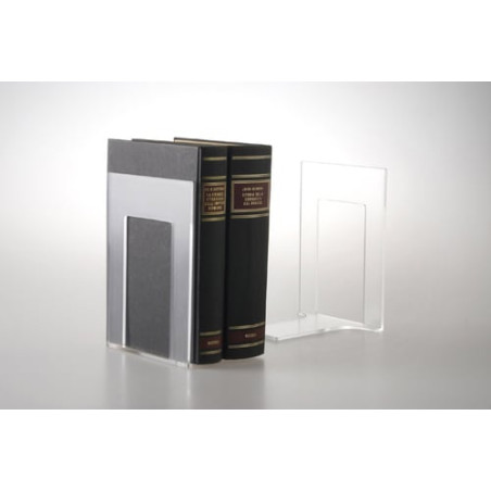 Reggilibri tecnostyl 2 pz. trasparente acrilico [acr003]