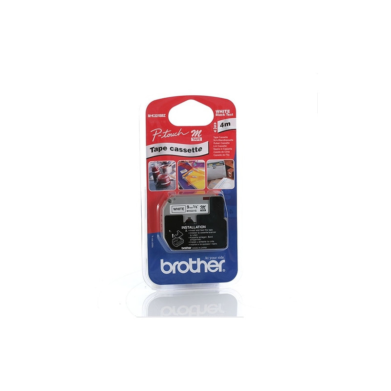 nastro etichettatrice brother mk221sbz labelling tape (9mm) m