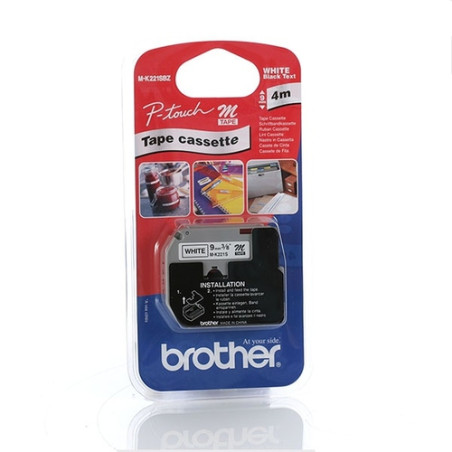 nastro etichettatrice brother mk221sbz labelling tape (9mm) m