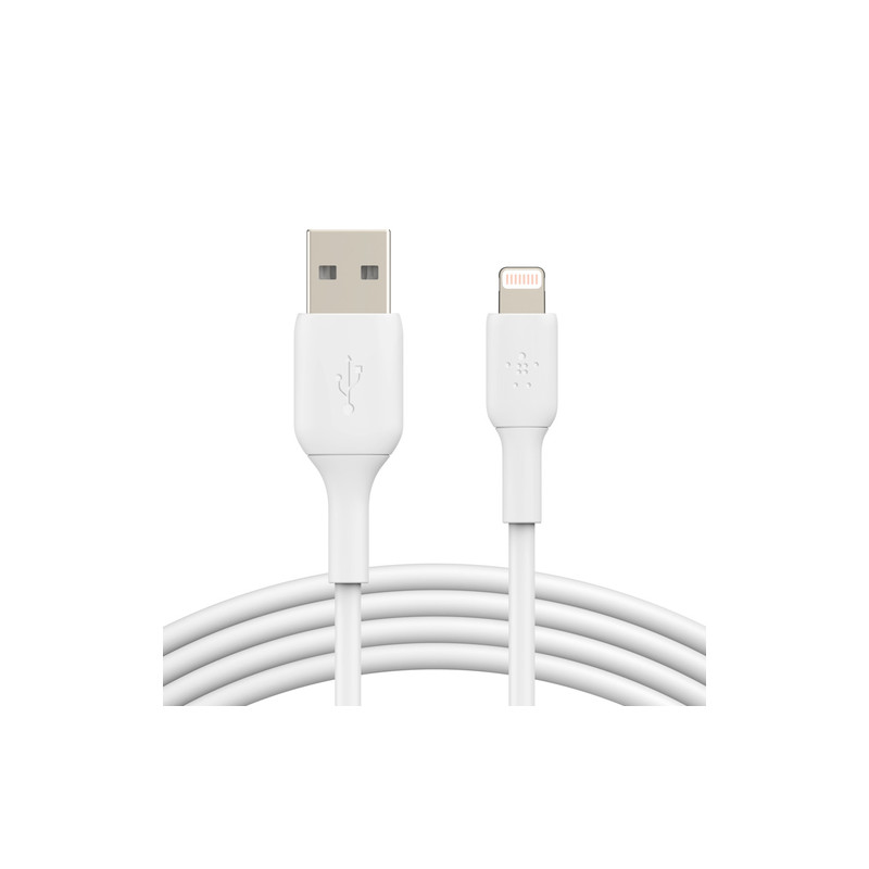 cavo belkin ric./sinc. lightning 1m, pvc, bianco cert. mfi [caa001bt1mwh]