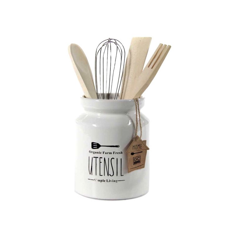 porta utensili mestolo utilissimi ceramica 12x12x14.5cm [784835]