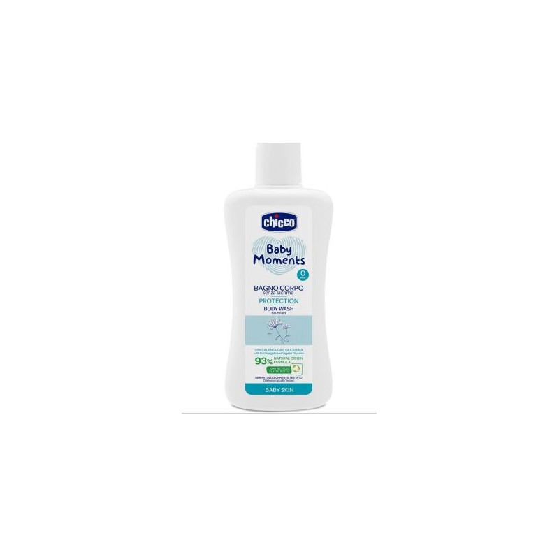 bagno corpo chicco 10579 baby moments per bimbo 200ml