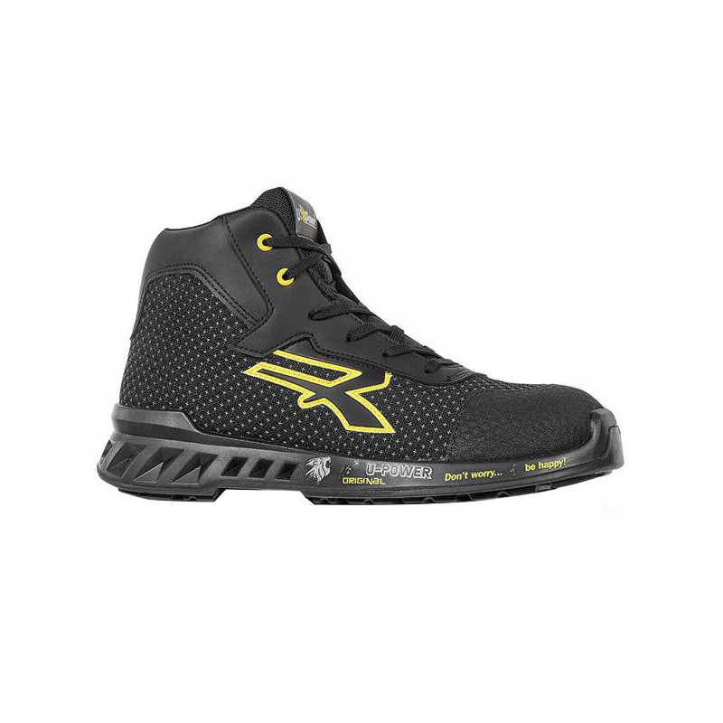 scarpe antinfortunistiche u power joe s3 t39 nero/giallo [rv10014-39]
